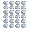 vidaXL Vonkajšie solárne nástenné LED lampy 24 ks okrúhle strieborné - Srieborná - 73476-28128