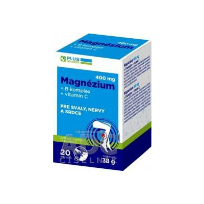 VITAR s.r.o. PLUS LEKÁREŇ Magnézium 400 mg+B komplex+vitamín C vrecúška s príchuťou grep 1x20 ks