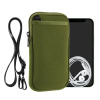 kwmobile Neoprene Crossbody telefon Bag XXL - 7 - kryt with řemínek - 17.7 x 8.5 cm Pouch for Women or Men - Olive zelená