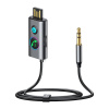 VYSIELAČ DO AUTA AUDIO ADAPTÉR JOYROOM BLUETOOTH AUX LED PRIJÍMAČ (JR-CB7 GRAY)