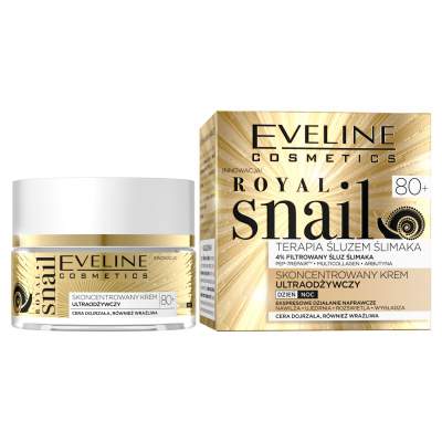Eveline Cosmetics Royal Snail regeneračný krém na tvár 80+ na deň a noc, 50 ml