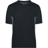 James & Nicholson Tričko JN 827 Strong, krátký rukáv, pánské COT02082780914-black/carbo 4XL Černá/carbon