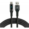 kábel USB - USB-C / Type-C LCD everActive CBB-1CBL 100 cm s podporou rýchleho nabíjania až 3A čierny