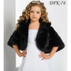 Detské prešívané kožušinové svadobné bolerko DFK-74 Výber farby: čierna
