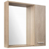 Aqualine Zoja - Zrkadlová skrinka s LED osvetlením, 60x60x14 cm, 1 dvierka, pravá, dub platin 45028S