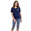 Dámské pyžamo 691/51 REGINA granát (modrá) 3XL