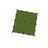 Škótsky Tarp, plachta DD Hammocks 3x3 olivová