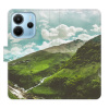 Flip pouzdro iSaprio na mobil Xiaomi Redmi Note 14 4G - Mountain Valley s kapsičkami na karty (Knížkové flipové pouzdro iSaprio pro mobil Xiaomi Redmi Note 14 4G - Mountain Valley - elegantní obal s k