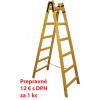 Rebrík drevený dvojdielny bez háčika 7 - priečkový, 233 cm