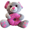 PLYŠÁKOV - Šedá myška s donutom 45 cm
