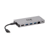 Eaton USB-C dokovacia stanica - 4K HDMI, USB 3.2 Gen 1, USB-A hub, GbE, pamäťová karta, 100W PD nabíjanie, odnímateľný kábel (U442-DOCK5D-GY)