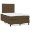Box spring postel s matrací a LED tmavě hnědá 120x190 cm textil 3270193