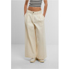 Ladies Wide Leg Light Denim Pants - whitesand 28