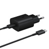 Originálna sieťová nabíjačka Samsung s káblom USB Typ C 2A (EP-TA800XBE) 25W čierna blister