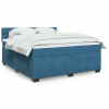 Box spring postel s matrací modrá 180 x 200 cm samet Modrá 3288688