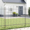 zahrada-XL Záhradný plot 3 pcs Sivá 170 x 190 cm 3360103