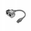 Rozvádzač PREMIUMCORD RJ45 (1 port ISDN + 1 port RJ45 10/100Base T) (smd6)