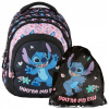 Lilo a Stitch Paso viackomorový školský batoh, viacfarebný, 19 l + taška Paso Lilo a Stitch 45 x 34 cm (SÚPRAVA ŠKOLSKÉHO BATOHU PASO, TRI ODDIELKY, TAŠKA NA GYMNASTICKU OBUV, STEH)