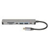 IBOX Rozbočovač iBox IUH3SL4K USB typu C 5000 Mbit/s strieborný