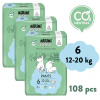 Moomin Baby Jednorazové eko plienky Pants 6 Junior 12-20 kg (108 ks), mesačné balenie Muumi Baby