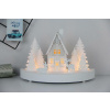 Dekorácia MagicHome Vianoce, Horáreň, 6 LED, MDF, 2xAAA, 25x12x28 cm