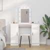 zahrada-XL Toaletný stolík Biela 102 x 33 x 135 cm Kompozitné drevo 865181