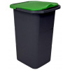 Belli E Forti Kôš na triedený odpad PREMI, sivý, plast, zelené veko, 24 l