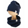 Čiapka s nákrčníkom bavlna, Little Bear, Baby Nellys, granátová, veľ. 92/98, 92/98 (18-36m)
