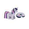 Spokey Sparkle 2v1 Detský cestovný vankúšik a plyšová hračka v jednom jednorožec 30cm