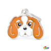My Family gravírovateľný prívesok Blenheim Cavalier King 2,4 x 3,2 cm
