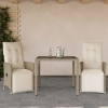 3dílný zahradní bistro set s poduškami béžový polyratan Béžová 3276937