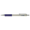 Guľôčkové pero, 0,24 mm, stláčací mechanizmus, nehrdzavejúca oceľ, modré telo, ZEBRA 