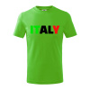 Italy Nápis - Tričko detské bavlnené - 104-110cm / 3-4 roky ( Apple Green )