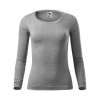 MALFINI Triko Fit-T LS 169, dlouhý rukáv, dámské MAL-1691214 M Melír šedá tmavá