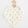 Dojčenské celorozopínacie body s dlhým rukávom z organickej bavlny New Baby Olivy Béžová 68 (4-6m)