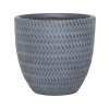 Keramický kvetináč ANGLE Couple Grey 24/23cm, šedá Farba: sivá