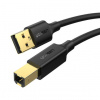 UGREEN US135 Pozlátený kábel USB 2.0 AB pre tlačiarne, 5 m (čierny) Ugreen