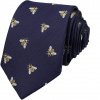 Quentino Tmavě modrá pánská kravata VČELA PKT02