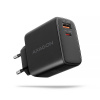 AXAGON ACU-PQ45 GaN nabíjačka do siete 45W, 2x port (USB-A + USB-C), PD3.0/PPS/QC4+/SFC 2.0/AFC/Apple