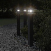 Vonkajšie Stojace Lampy 3 Ks Čierna Hliník 80 Cm