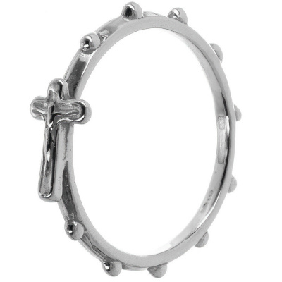 Argento Strieborný prsteň ruženec 72644 | Veľkosť prsteňa: 53 mm