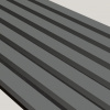 3D MDF lamelový panel Diamantová sivá - filc