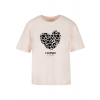 Ladies Leopard Heart Everyday Tee - pink S