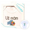 Body s potlačou New Baby Už mám 1 rok modré - darčekové balenie - 80 (9-12m)