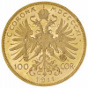 Zlatá minca 100 Korona Františka Jozefa I.Rakúska razba1910 | 33,87 g