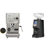 Profitec GO, brushed stainless steel + Eureka Atom 60, black