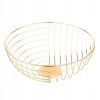 Kôš, košík - Košík so zlatým ovocím (Altom Metal Basket Stripes 28x12 cm zlato)