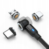 Kábel DSJ USB - USB typ C / microUSB / Lightning 1 m čierny