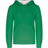 KARIBAN VINTAGE K453 / Detská mikina s kontrastnou kapucňou - kelly green/white 158-164