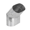Komínové nerezové koleno 45° - ovál 120x210mm (= ø 170mm), tl. mat. 0,8mm